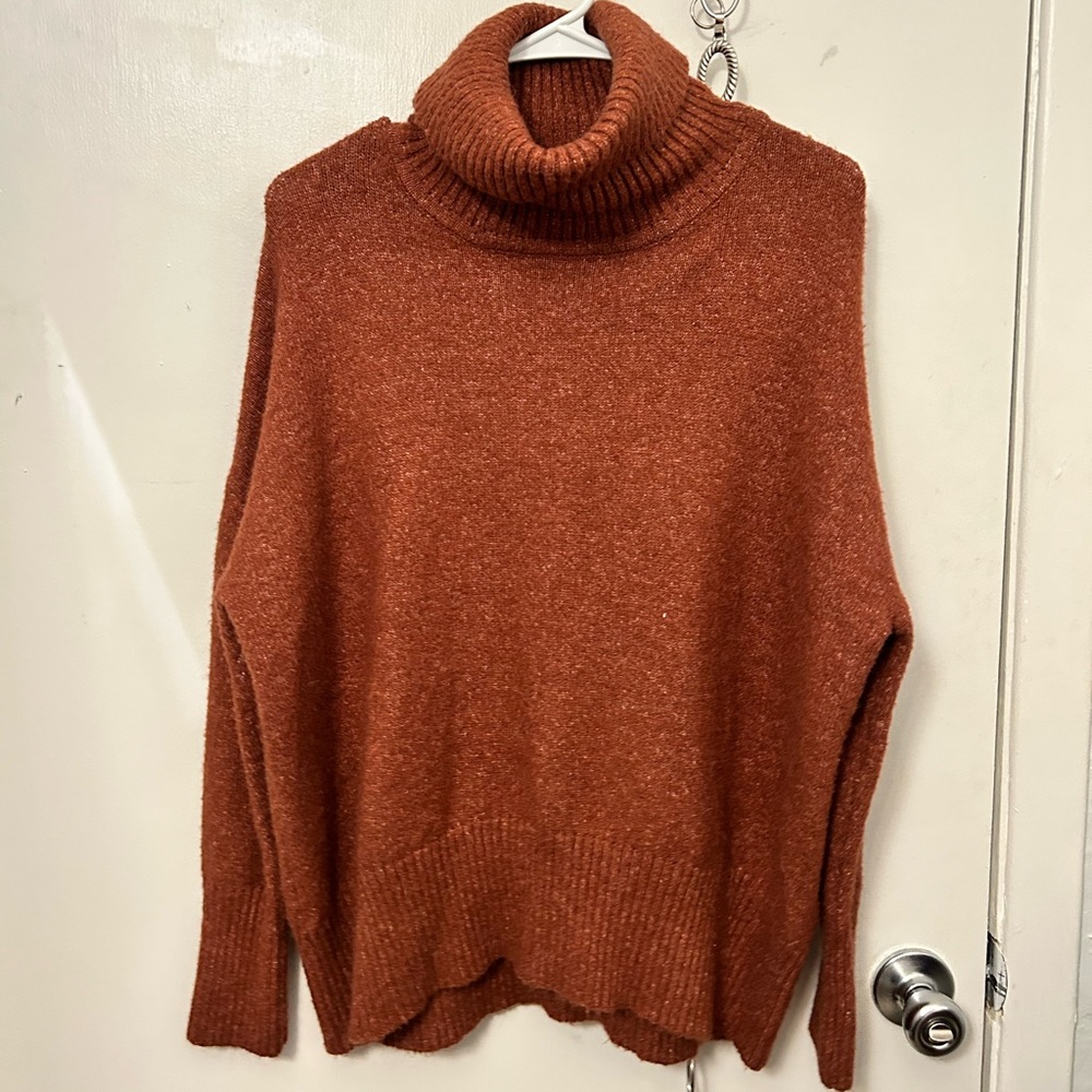 William Rast Burnt Orange turtleneck sweater